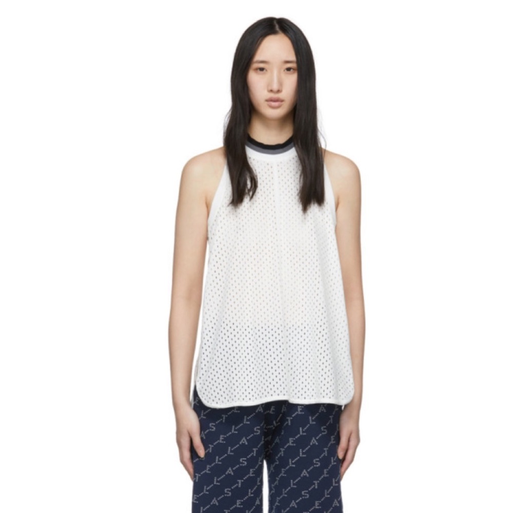 Adidas By Stella McCartney White Mesh Tank Top